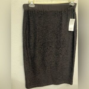 Elegant Black Textured Skirt